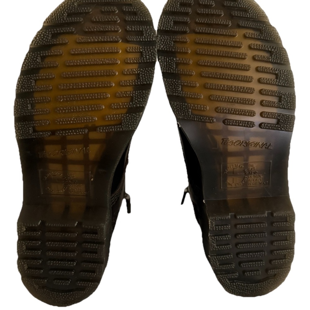 DR. MARTENS 1460 Twin Zip Combat Boots Women’s Girls Brown Size 6 Worn Once - Picture 11 of 15